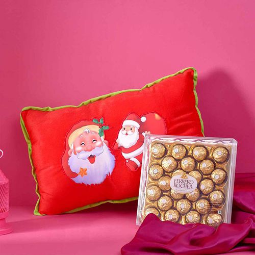 Sweet Santa Pillow N Rocher Duo