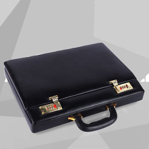 Sleek Mens Leather Office Briefcase