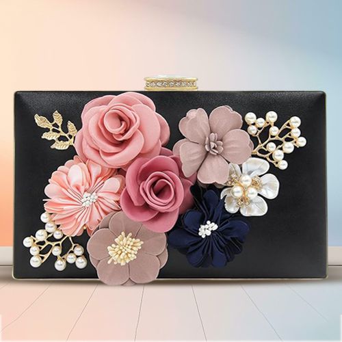 Designer Floral Party Clutch for Her