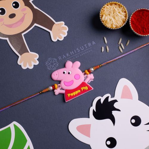 Cute Peppa Pig Kids Rakhi