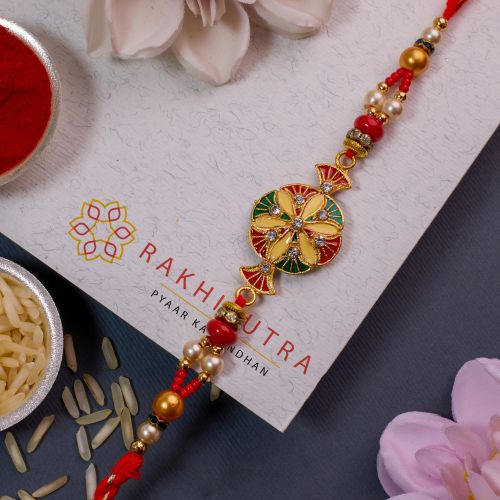 Traditional Kundan Rakhi Gift