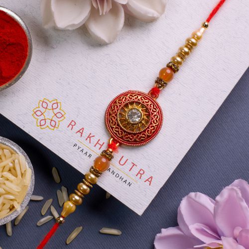 Graceful Kundan Rakhi