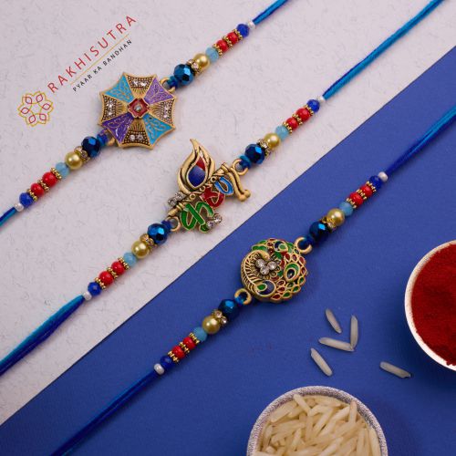 Set of 3 Beautiful Rakhi