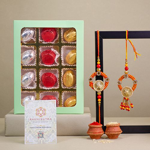 Stylish Bhaiya Bhabhi Rakhi N Homemade Chocolates Treat