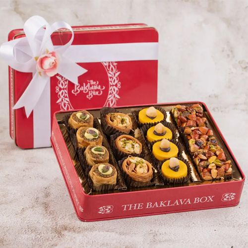 Royal Assorted Baklavas Gift Tin For Rakhi