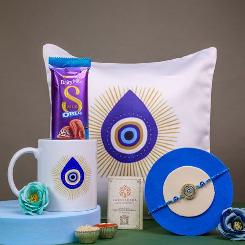 Evil Eye Rakhi Gift Set